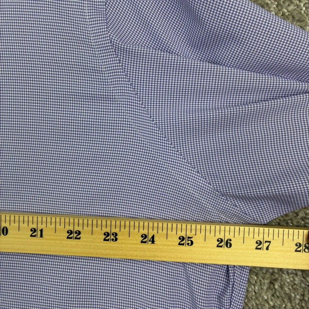 Polo Ralph Lauren Performance Shirt Size XL Purple Micro Gingham Stretch Classic